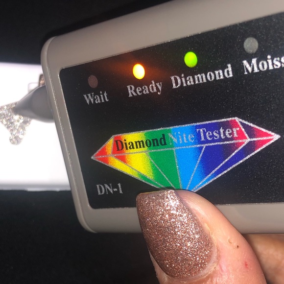 10k solid gold SI Certified Diamond A Initial pendant NOT plated, free appraisal - Picture 10 of 11